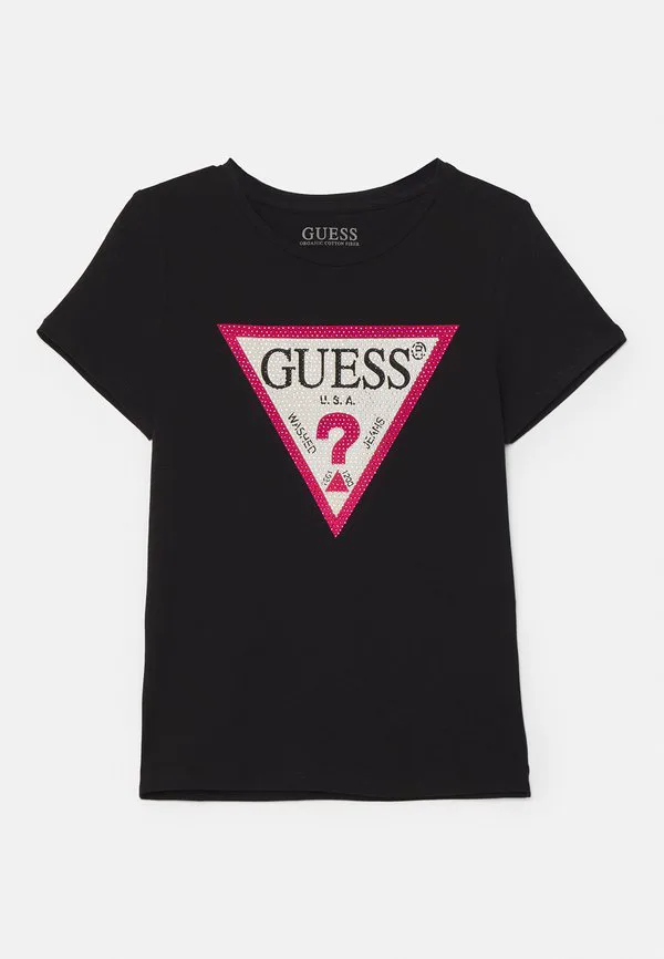 Детская футболка с принтом Guess, Jet Black