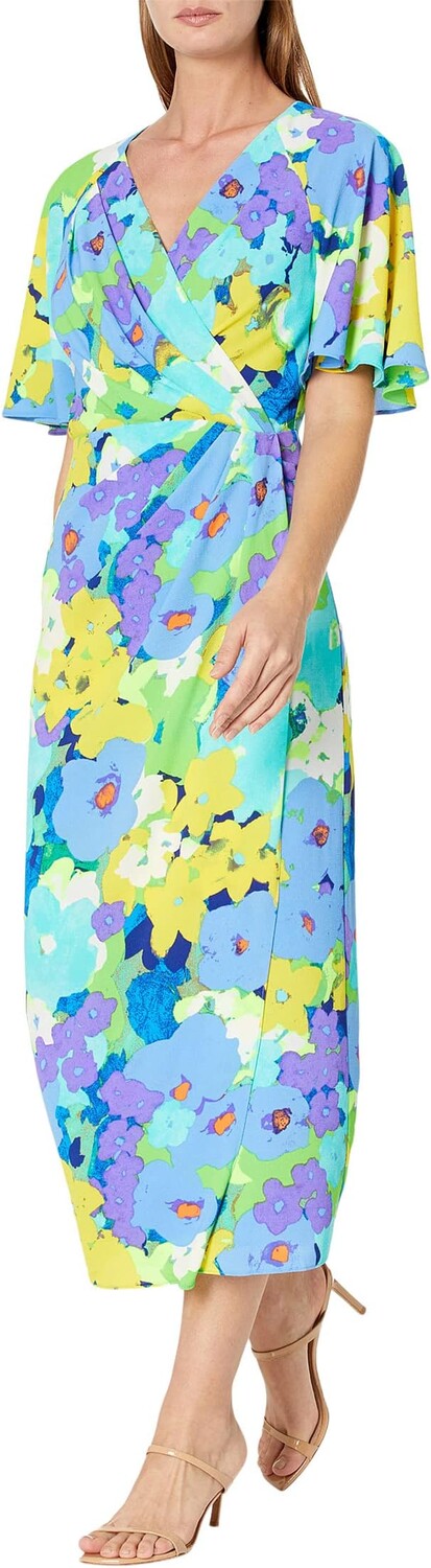 

Платье миди с искусственным запахом Maggy London, цвет Soft White/Periwinkle