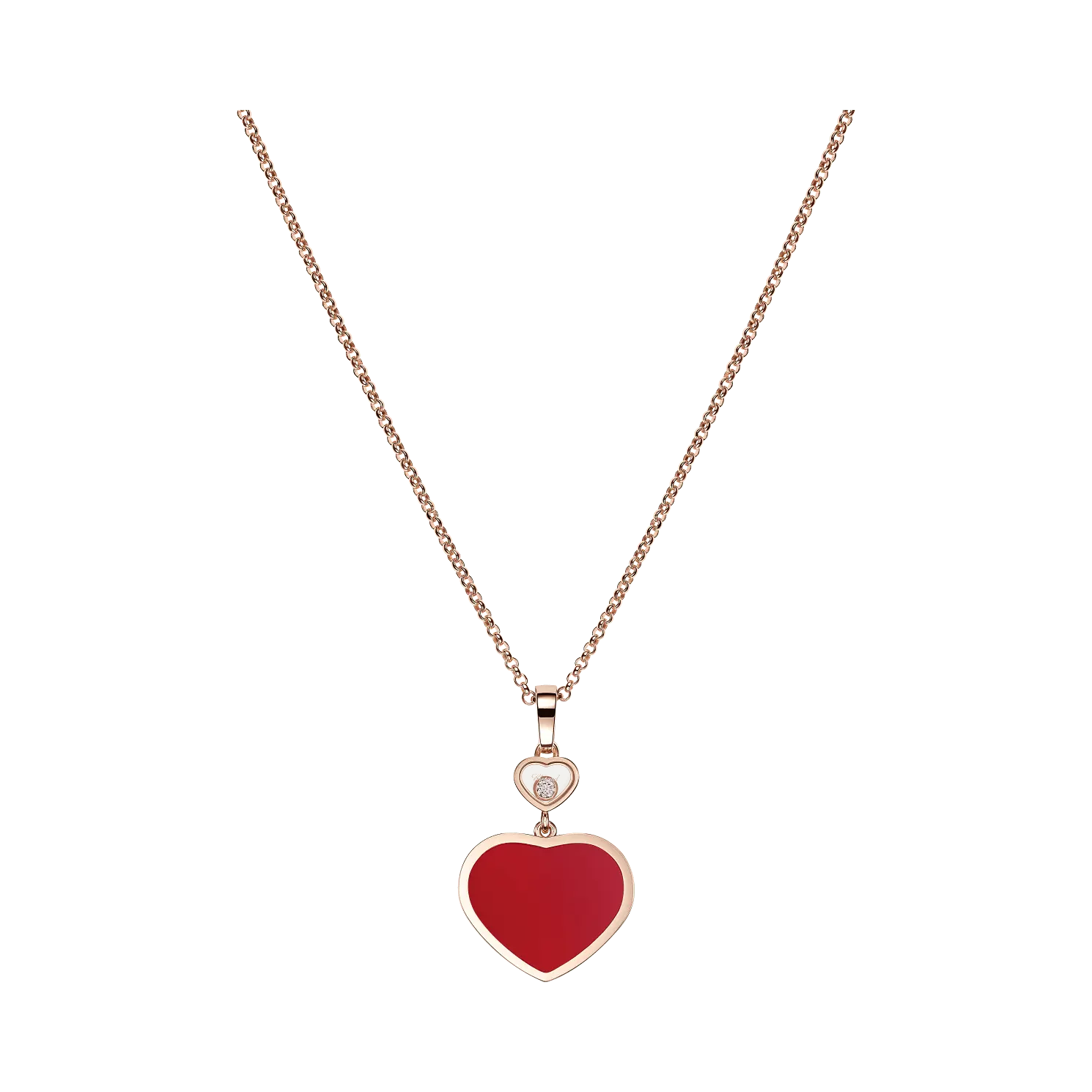 

Кулон Chopard Happy Hearts - Подвеска, розовое золото, бриллиант, сердолик