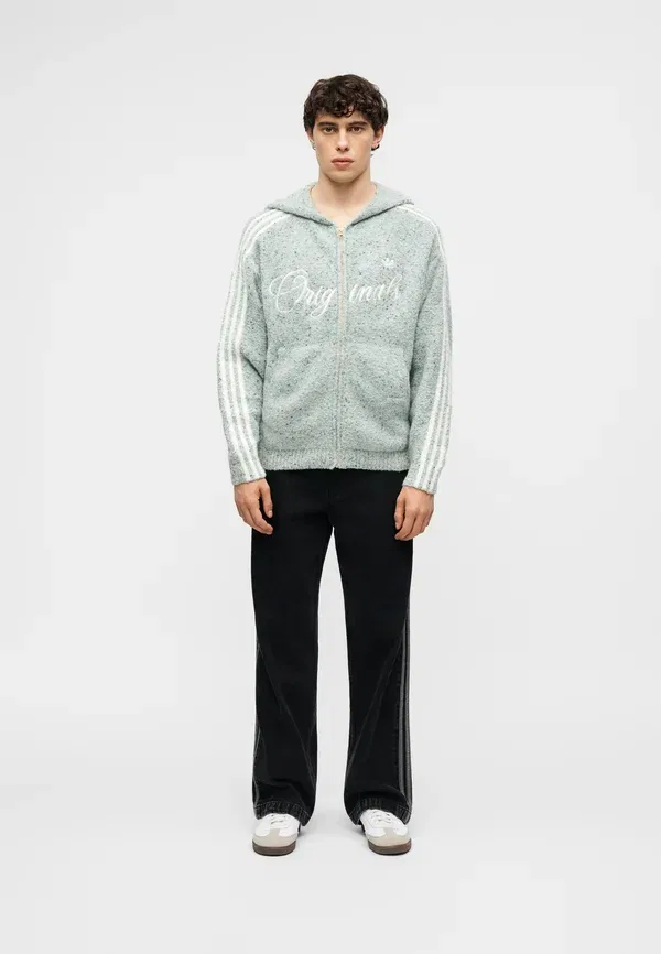 Худи-кардиган Adidas Originals, льняной зелёный — фото 3