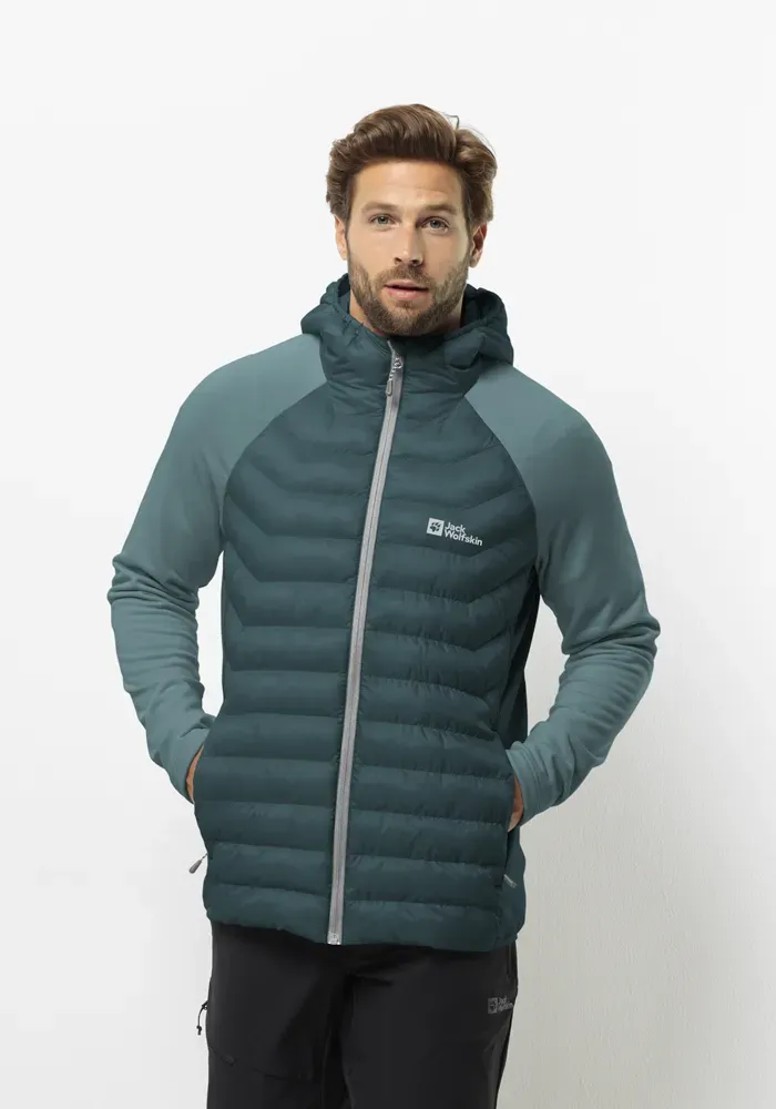 

Стеганая куртка Jack Wolfskin "ROUTEBURN PRO HYBRID M", с капюшоном, изумрудный
