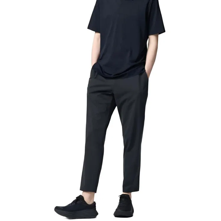 Брюки повседневные SS26 унисекс black, прямые, средней посадки UNIQLO — фото 3