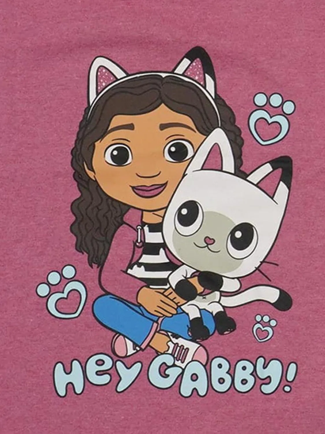 Пижама Cerdá Gabby's Dollhouse Pyjama Set Kids - Pink - Long Sleeve Sleepwear with Pants в вишнево-красном цвете — фото 4