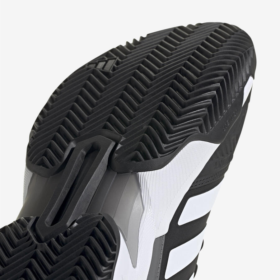 Мужские теннисные кроссовки для грунтовых кортов - ADIDAS Courtjam Control 3 чёрно-белые — фото 4