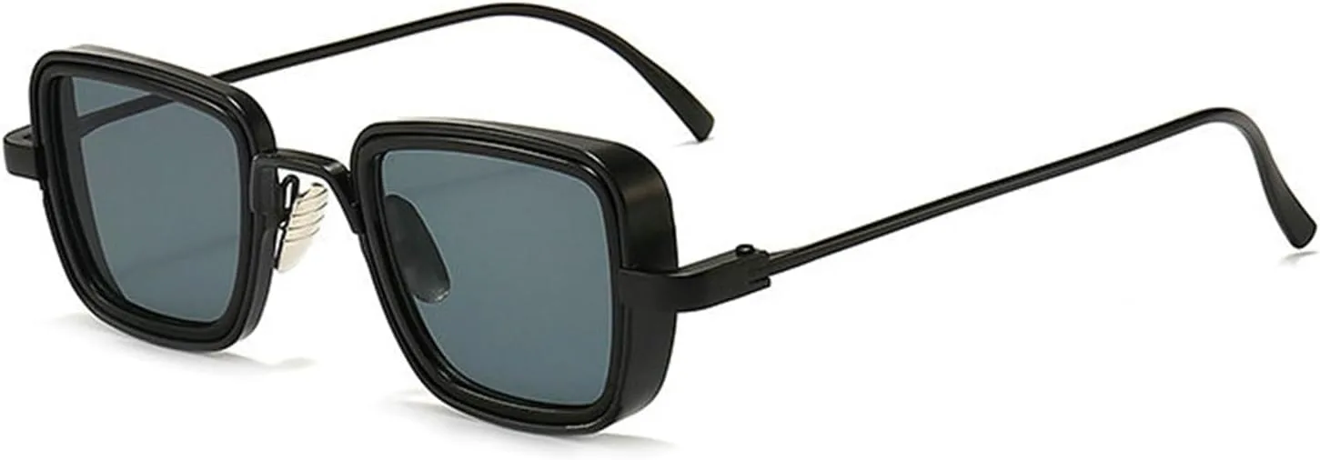 

Willochra Классические модные квадратные солнцезащитные очки конфетных цветов для женщин, ретро-тренд для мужчин, металлические прямоугольные очки UV400, C1