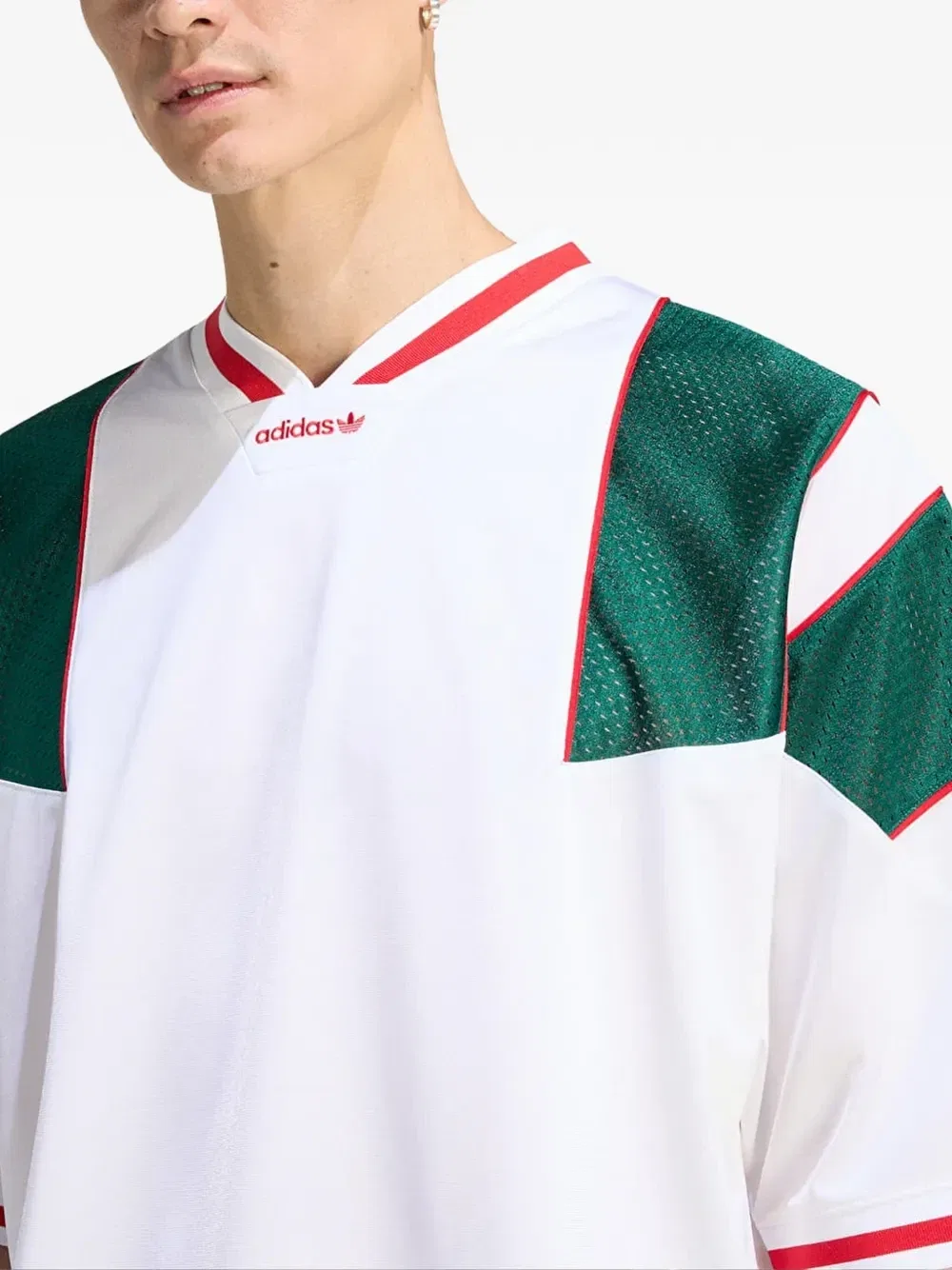 Футболка из джерси со вставками из сетки Adidas, белый — фото 3