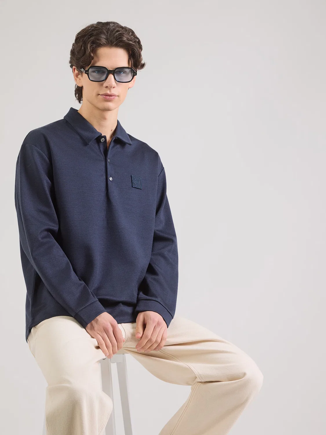 Рубашка Calvin Klein темно-синего цвета — фото 2
