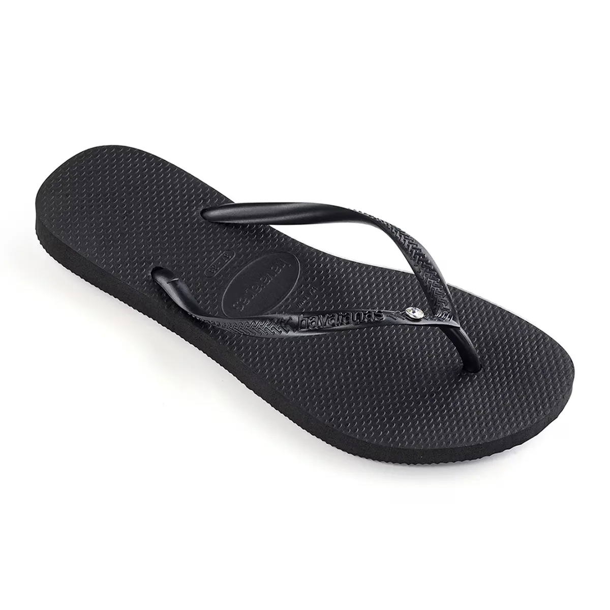 Женские шлепанцы Slim Crystal SW II Havaianas, чёрный — фото 4