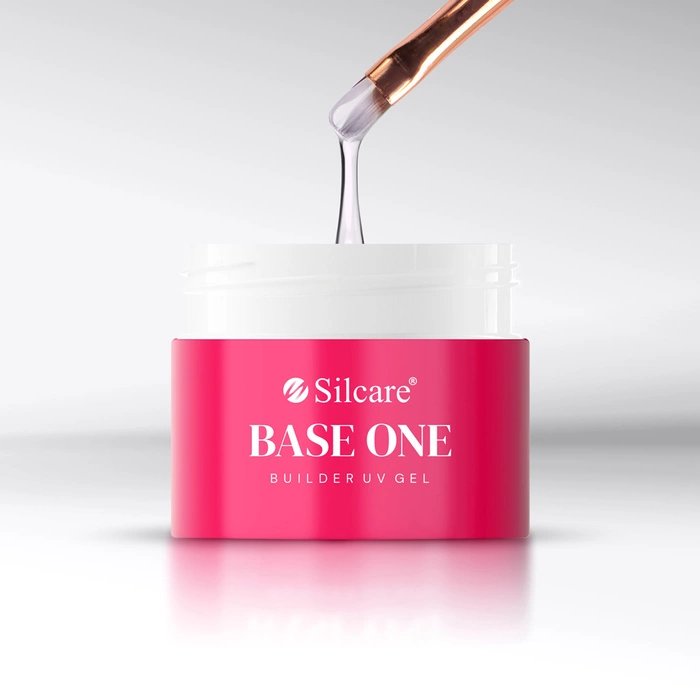 UV Base One Фиолетовый густой гель для наращивания ногтей 100 г Silcare — фото 2