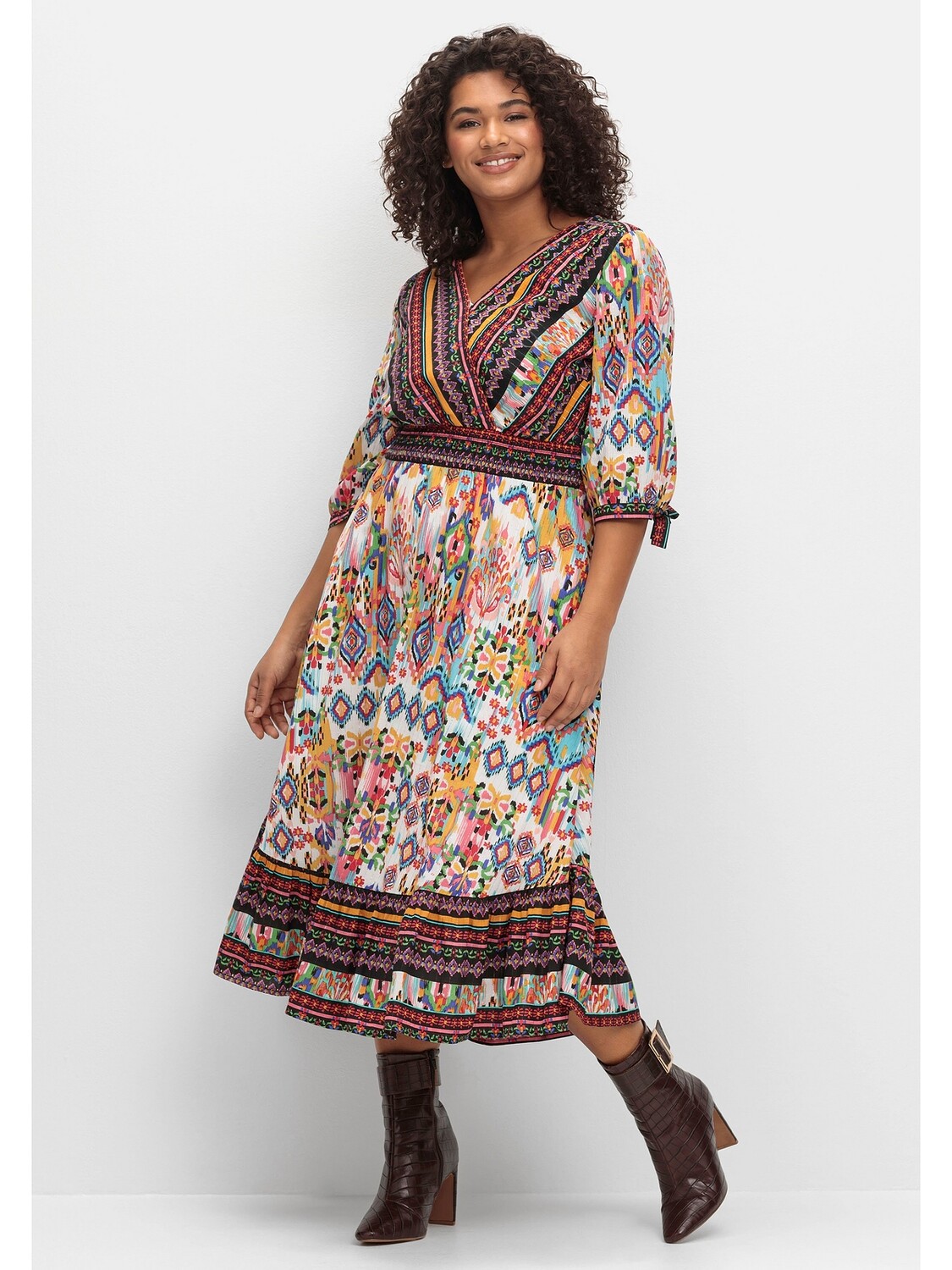 

Платье sheego by Joe Browns Maxi, цвет offwhite gemustert