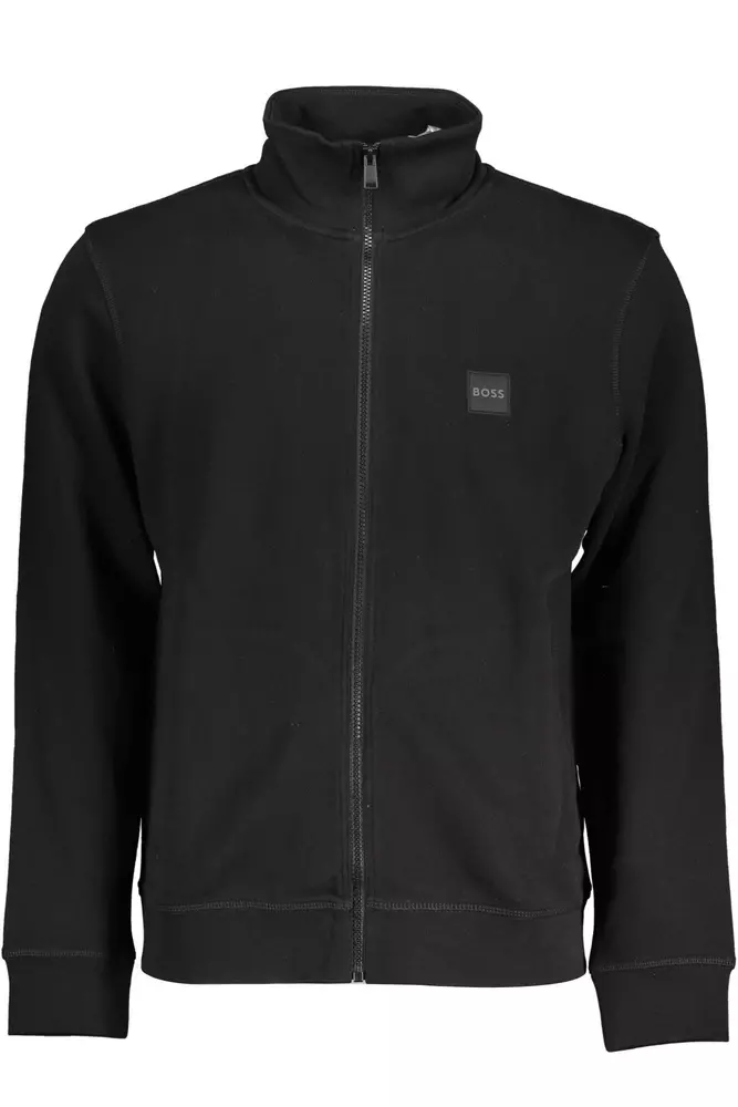 

Черный хлопковый мужской свитер Hugo Boss
