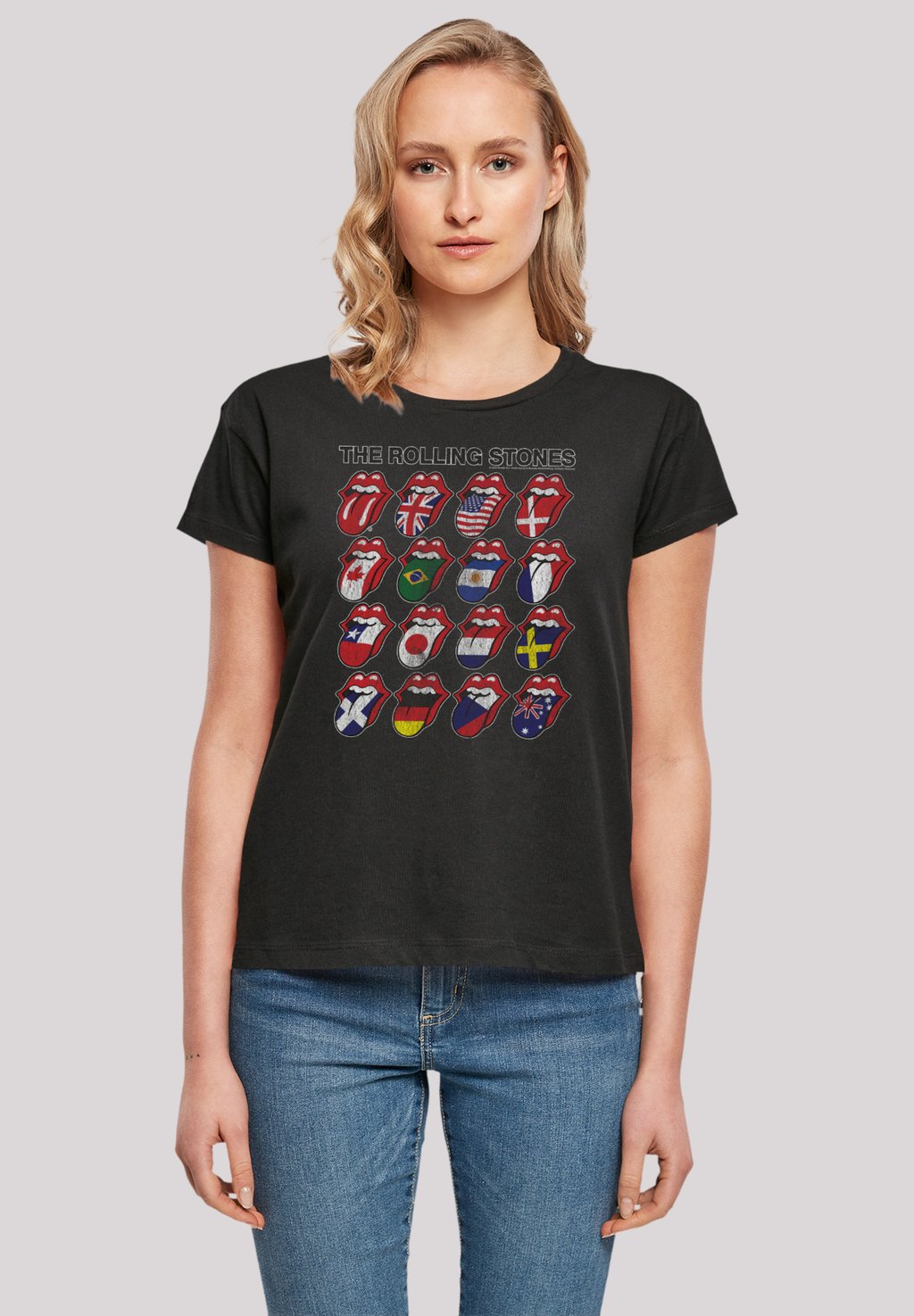 

Футболка с принтом THE ROLLING STONES VOODOO LOUNGE TONGUES F4NT4STIC, черный