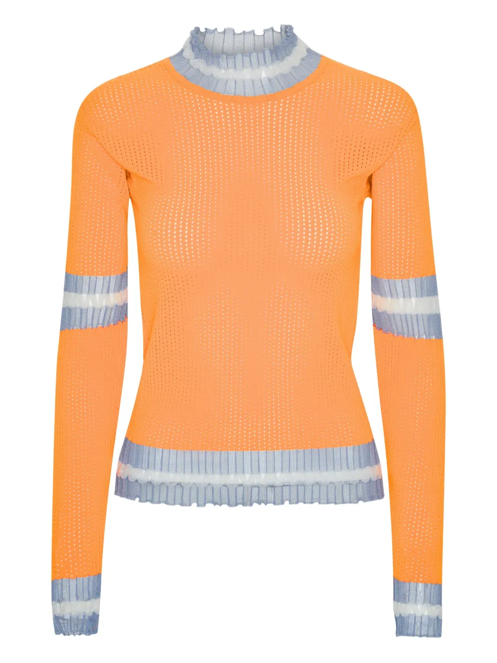 

Свитер с оборками и перфорацией Henrik Vibskov, оранжевый
