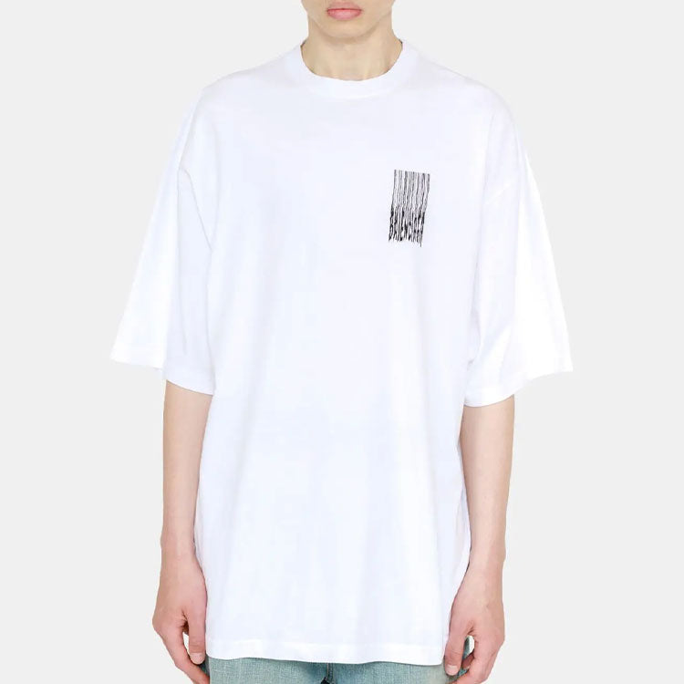 Футболка Balenciaga Barcode T-Shirt 'White', белый — фото 2
