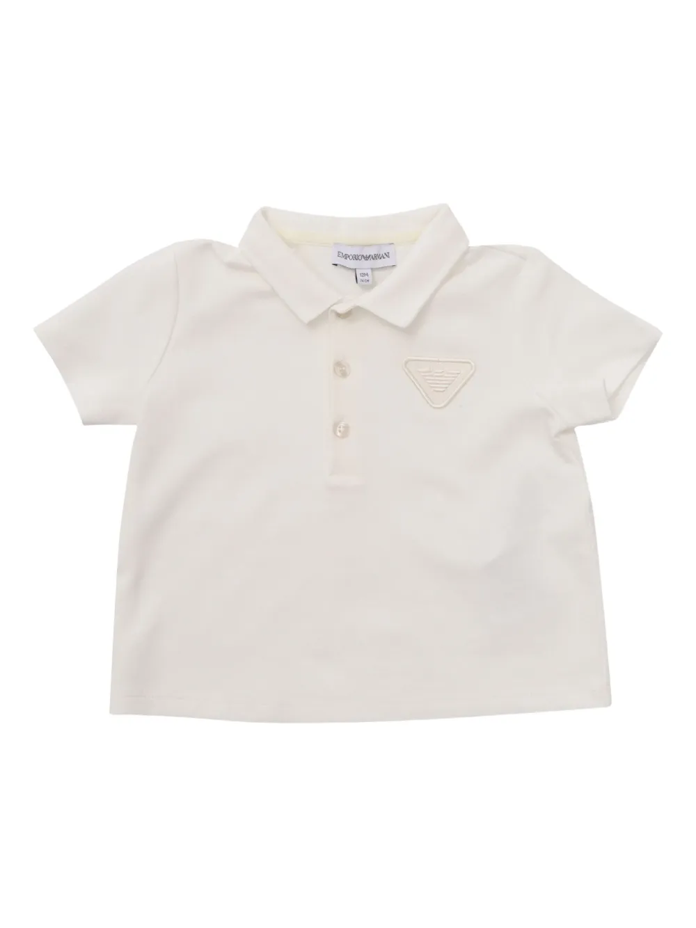 

Рубашка поло с вышитым логотипом Emporio Armani Kids, белый