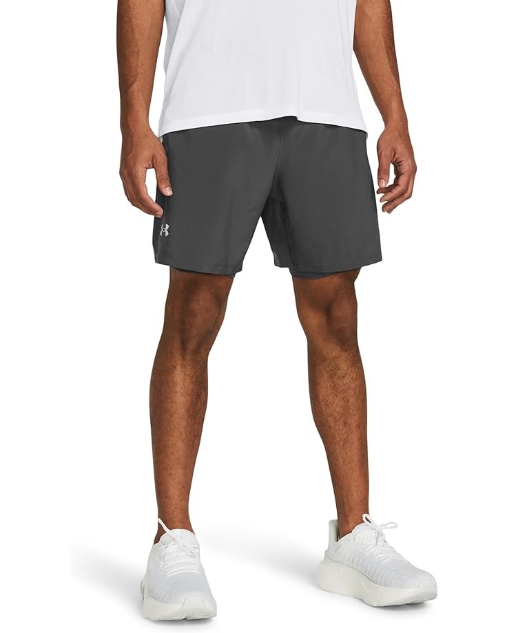 

Шорты Under Armour Launch Run 7" 2-in-1 Shorts, цвет Castlerock/Castlerock/Reflective