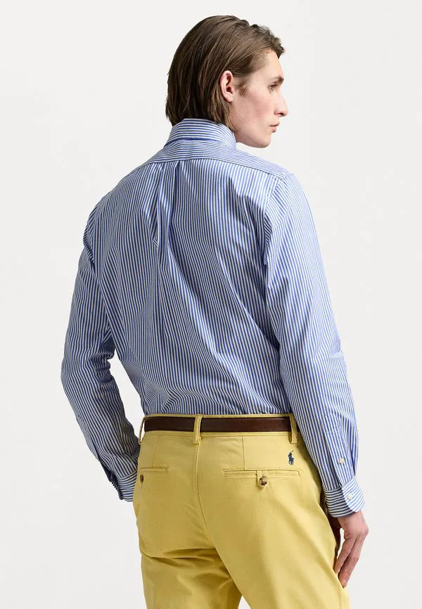 Классическая рубашка из поплина в полоску с гербом. Polo Ralph Lauren, Blue/White — фото 3