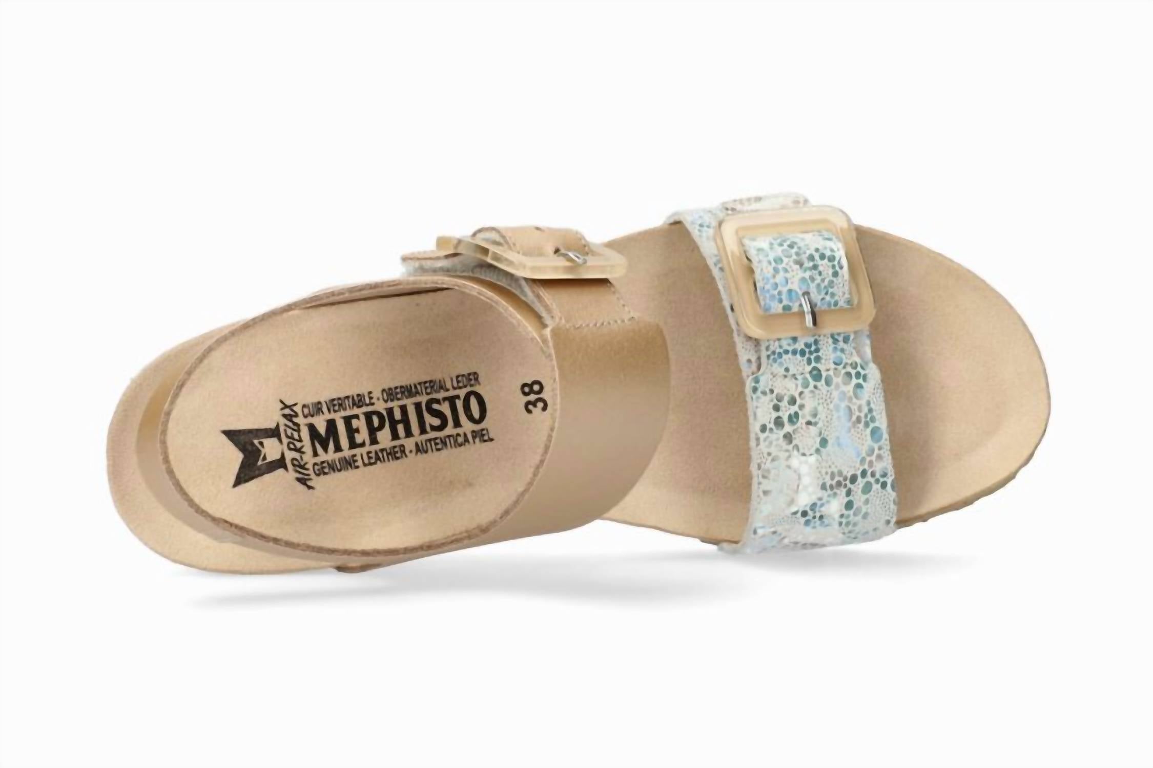 Women's Lissia Lightweight Walking Wedge Sandal In Platinum Perla MEPHISTO, платиновый — фото 3