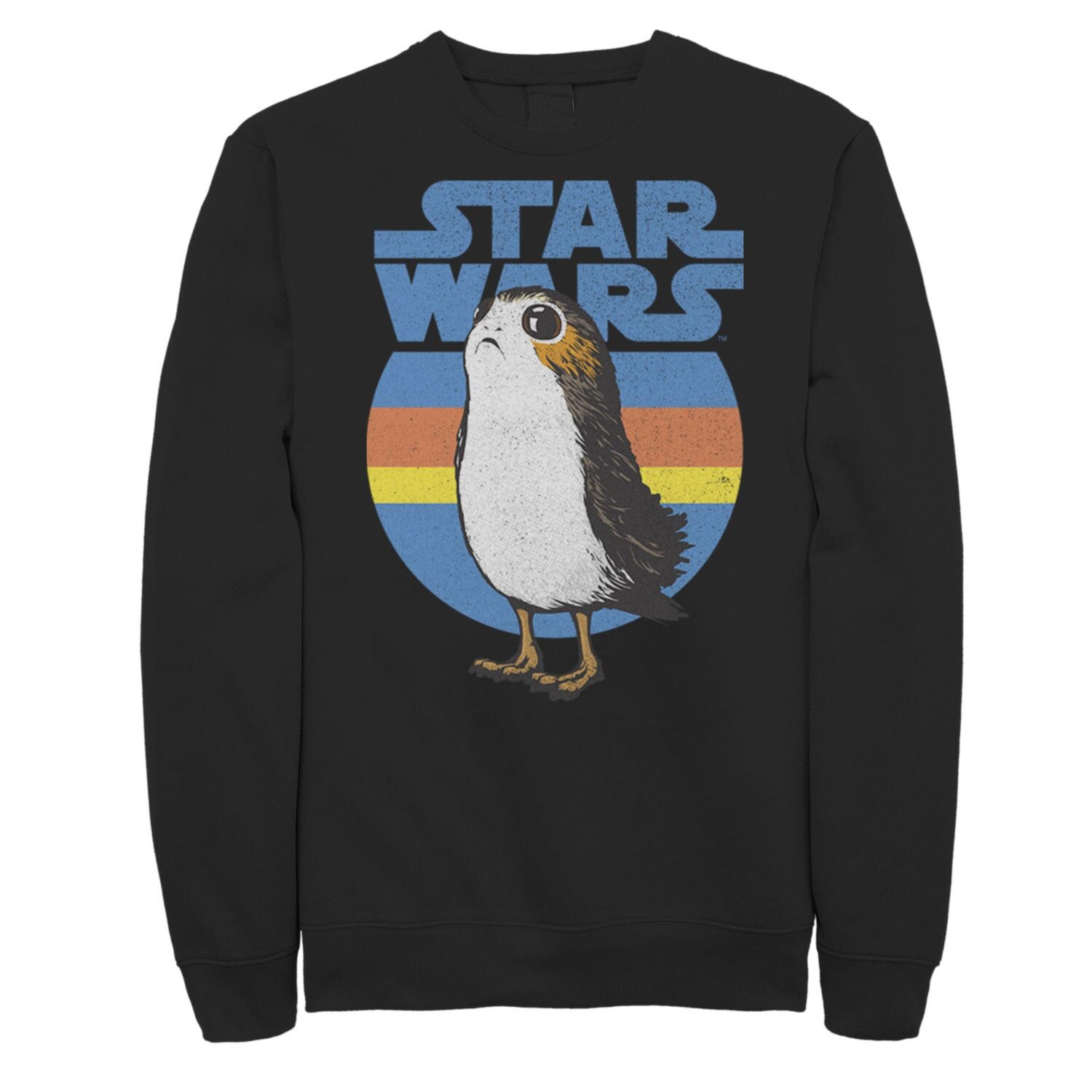 

Мужской свитшот с логотипом в ретро-полоску Last Jedi Porg Star Wars