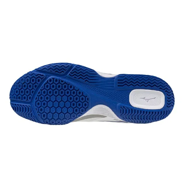 Кроссовки для настольного тенниса «Wave Medal 8 Wide» от Mizuno, 06 White X Blue X Yellow — фото 2