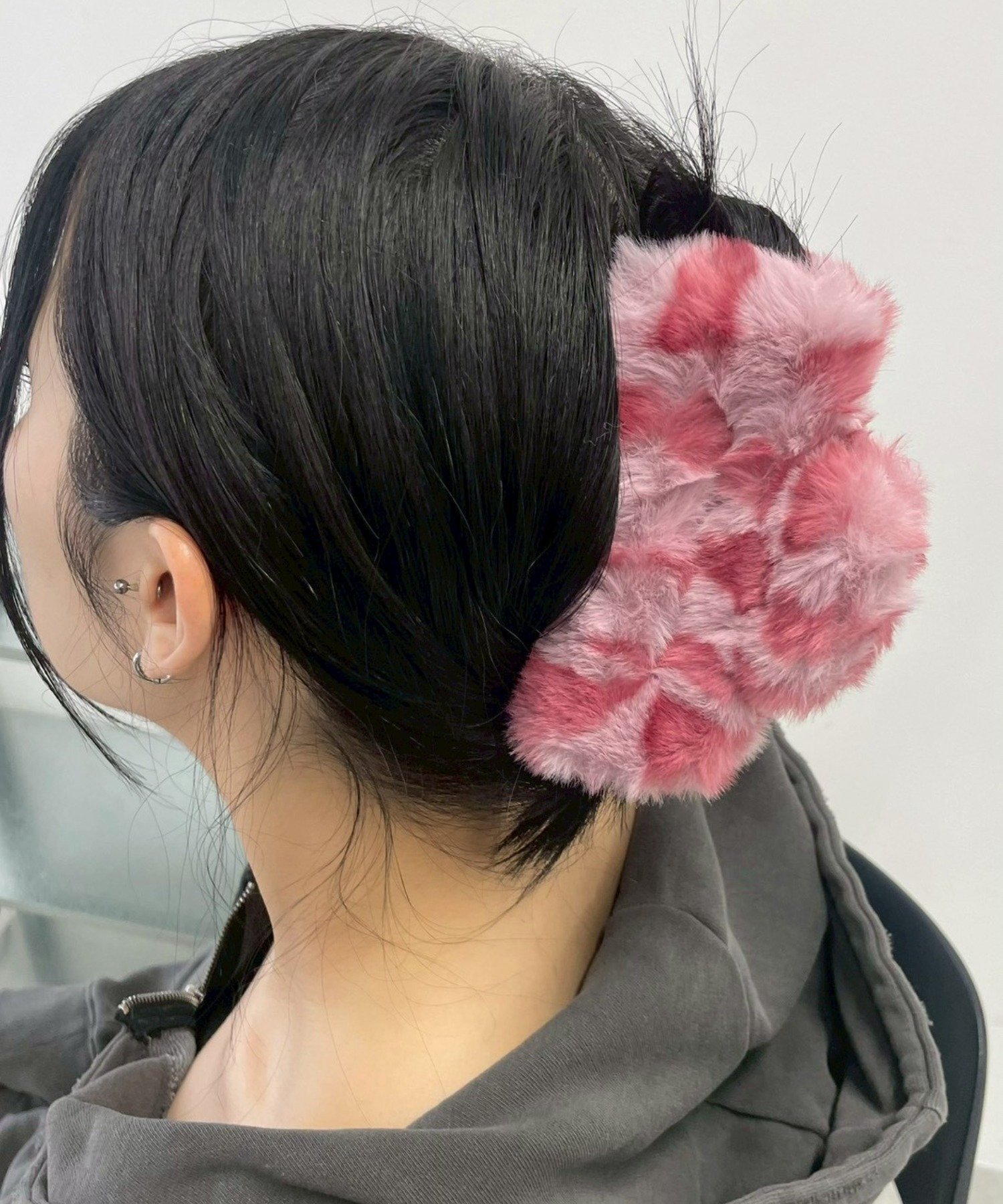 L меховой леопардовый квадратный пучок Wego Lady'S, pink