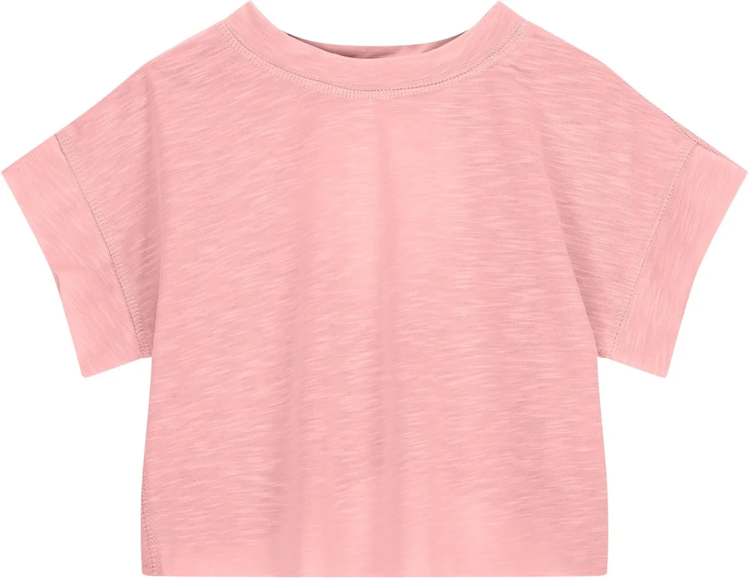 Футболка для девочек открытая спина, спортивная, кроп-топ, Generic, A01-pink — фото 4
