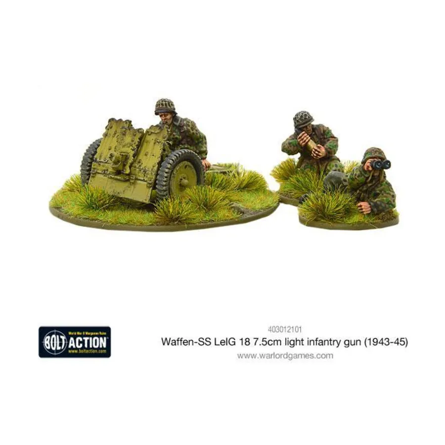 

Ваффен-СС — легкая пехотная пушка LelG 18, 7,5 см (1943–45 гг.), Bolt Action - German - Waffen-SS (28mm)