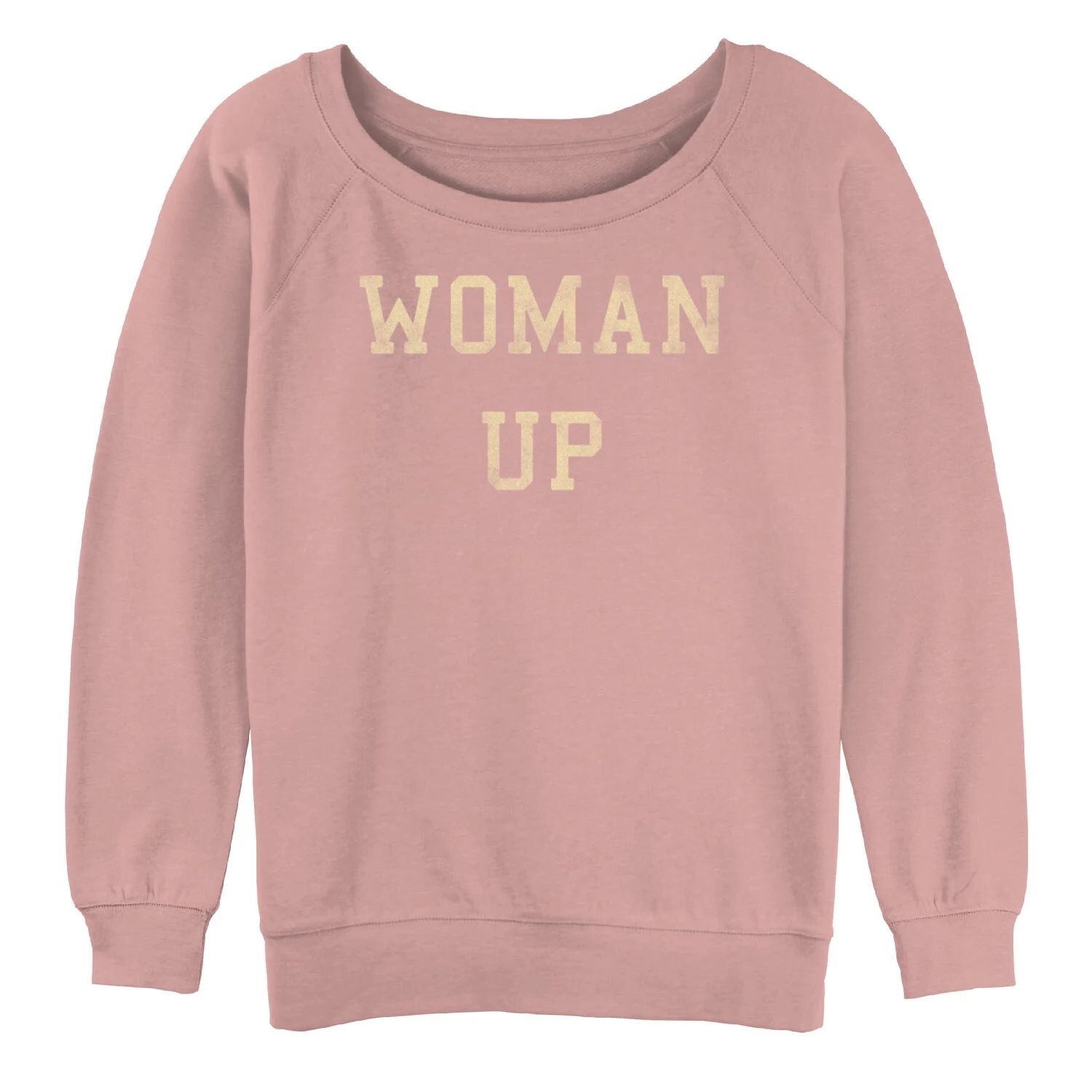 Толстовка большого размера с золотистым и ярким графическим рисунком "Woman Up" для юниоров Licensed Character