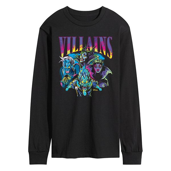 

Мужская футболка с длинным рукавом и принтом Villains Neon Disney