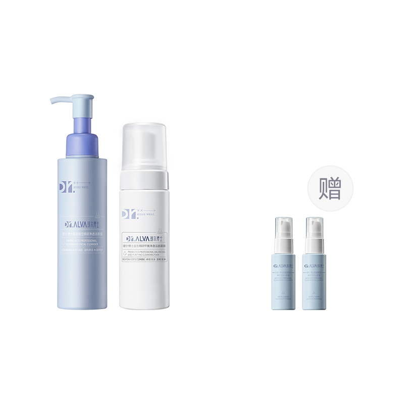 

Набор для ухода за кожей с аминокислотным очищающим средством освежающий и контролирующий жирность Dr.Alva, 2.0 cleansing honey 120ml + cleansing mousse 150ml