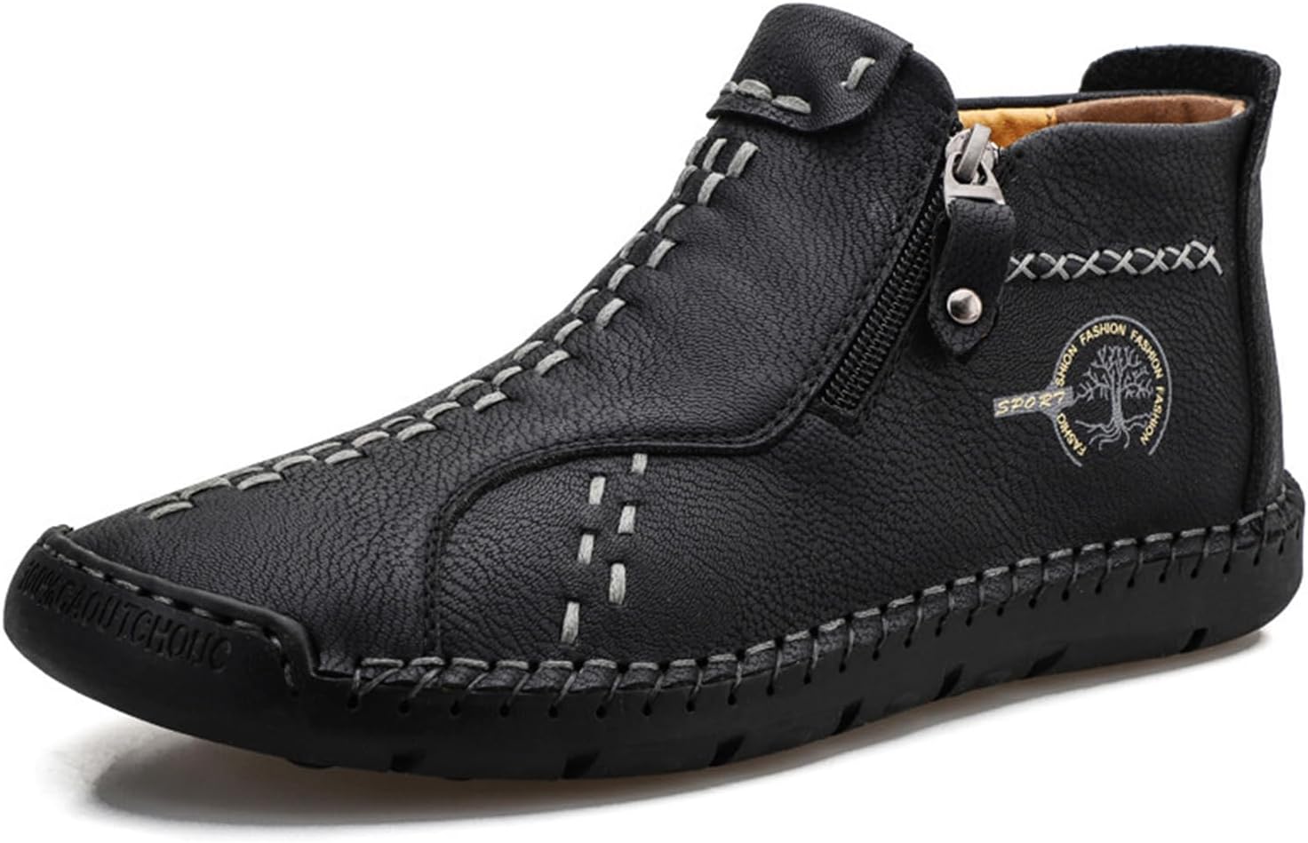 

Мужские ботинки EGGDK из натуральной кожи Oxford, комфортные, с круглым носком, шнуровкой, массивным низким каблуком, тактические ботинки ручной работы, средней высоты, с противоскользящей подошвой, классические модные мотоциклетные ботинки, кор...