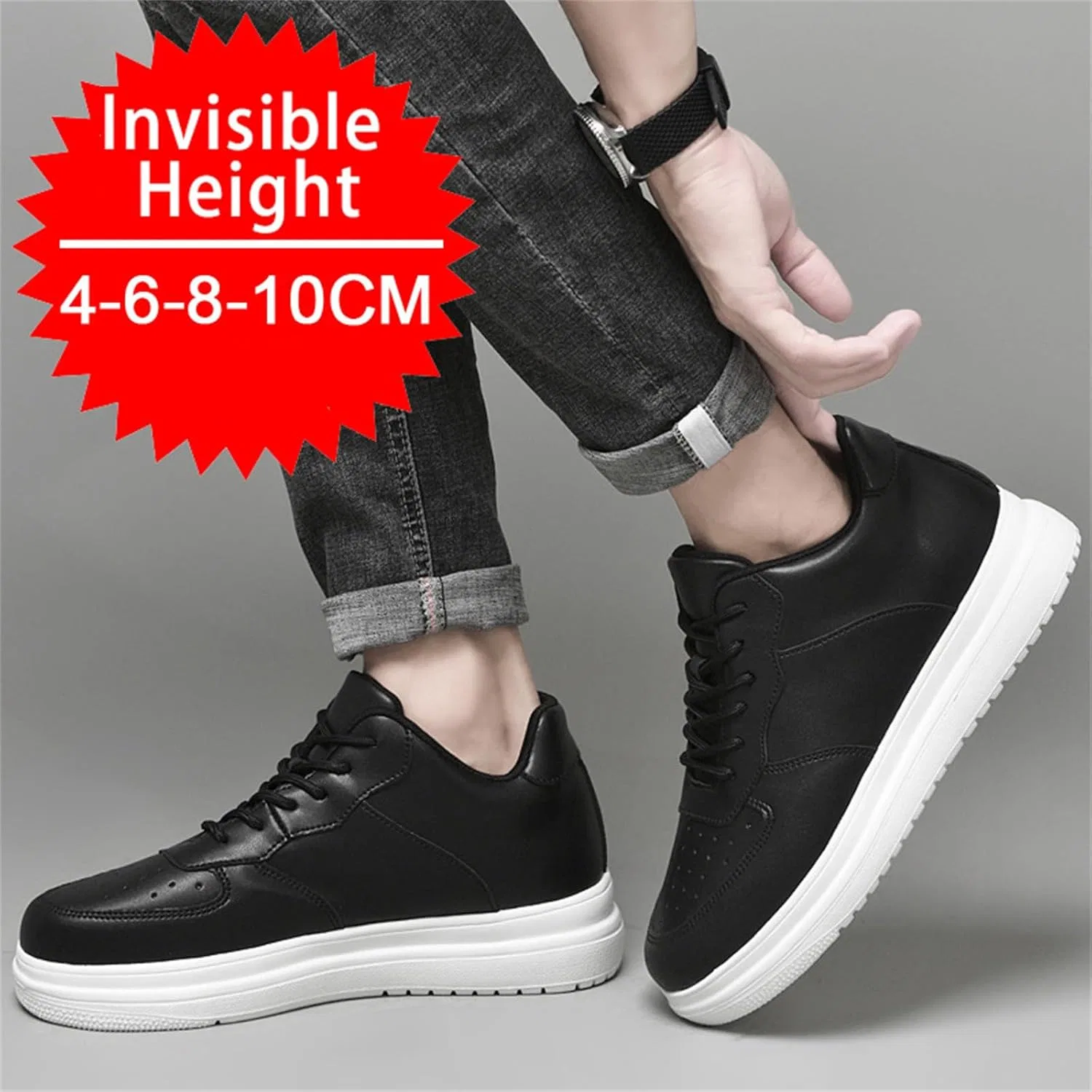 Мужские кроссовки для спортзала, удобные, повседневные, легкие, сетчатые, дышащие, для ходьбы, бега по шоссе, активного отдыха, для спорта на открытом воздухе, повседневные, спортивные кроссовки, летняя обувь для спортзала Generisch, E03 Black — фото 3