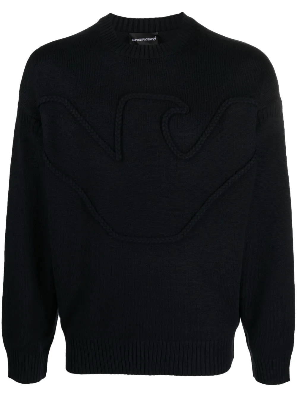 

Джемпер с тисненым логотипом EMPORIO ARMANI, синий