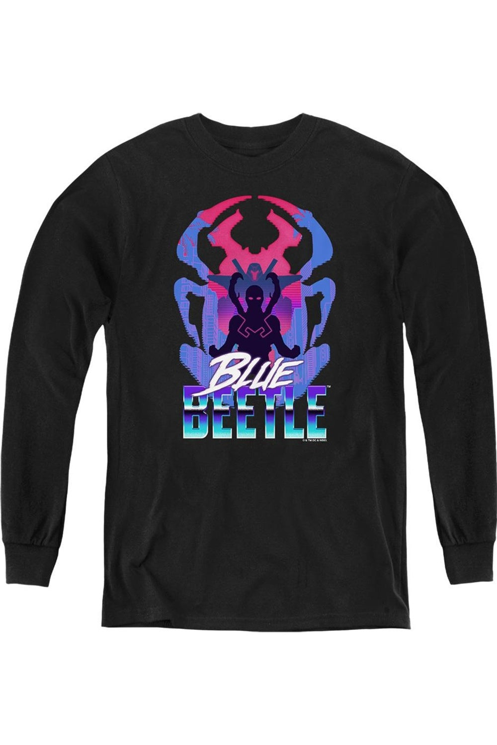 

Силуэт Blue Beetle (2023) молодежный худи с длинным рукавом Gildan