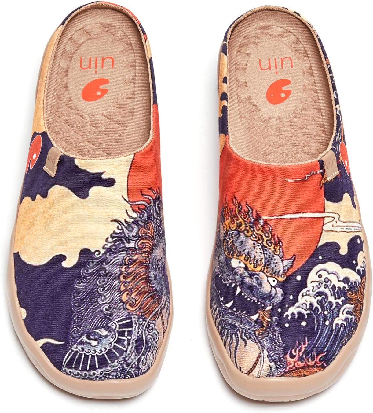 

Мужские легкие тапочки UIN с росписью, удобные мюли для ходьбы, повседневного дома и путешествий, обувь Малага, Creature