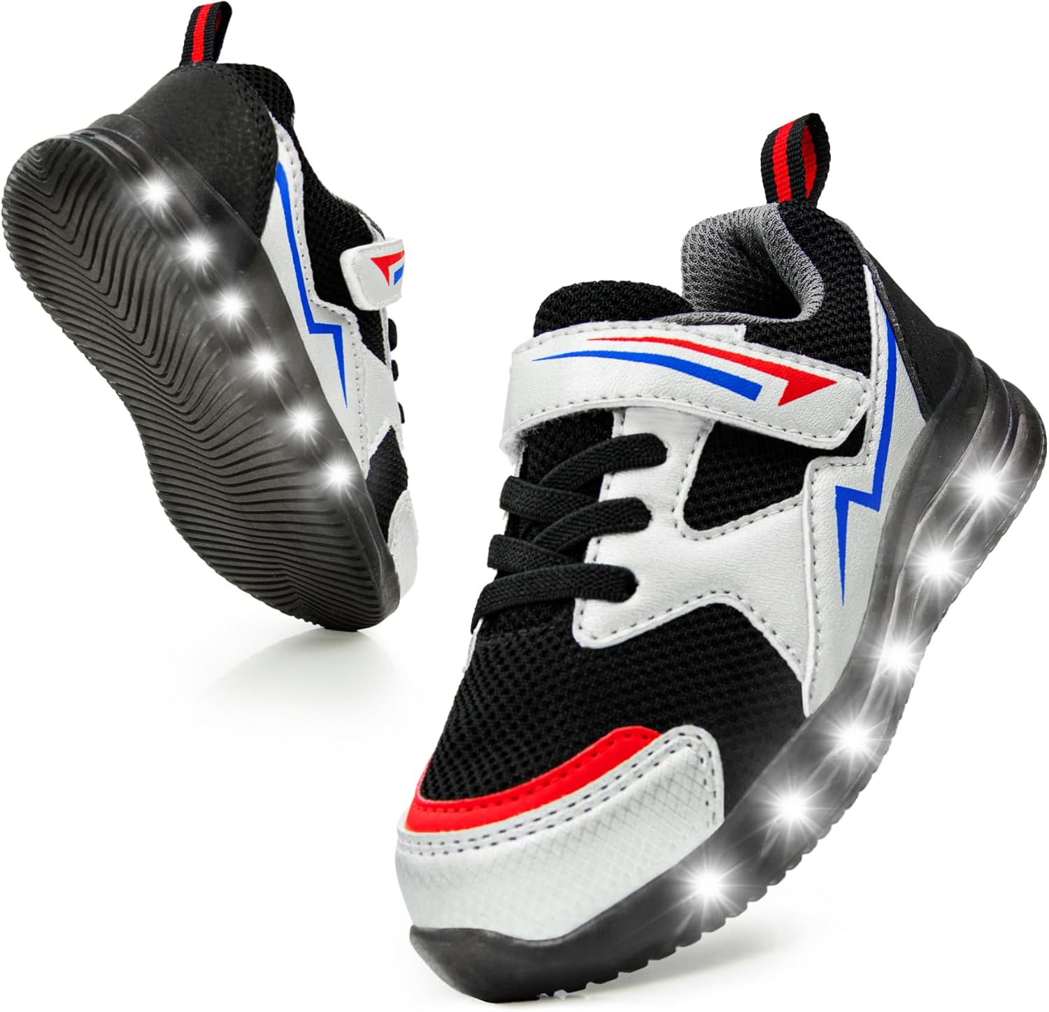 

Детские кроссовки SKYWHEEL для девочек и мальчиков со светодиодной подсветкой, легкие, сетчатые, дышащие, для ходьбы и бега, черный