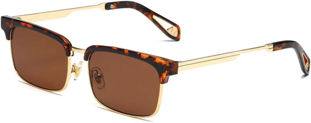 

Солнцезащитные очки для мужчин и женщин - защита UV400 - металлическая полуободковая оправа с цветными линзами для занятий спортом на открытом воздухе и вождения DSVIGF, Tyj180-6