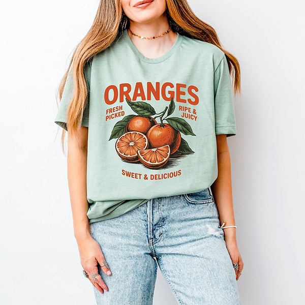 

Футболка с принтом Fresh picked oranges vintage Simply Sage Market, Sage, Зеленый, Футболка с принтом Fresh picked oranges vintage Simply Sage Market, Sage