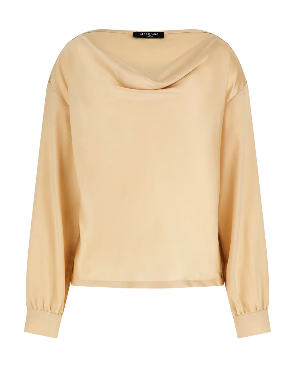 

Женская блузка с длинным рукавом Marciano by Guess, бежевый