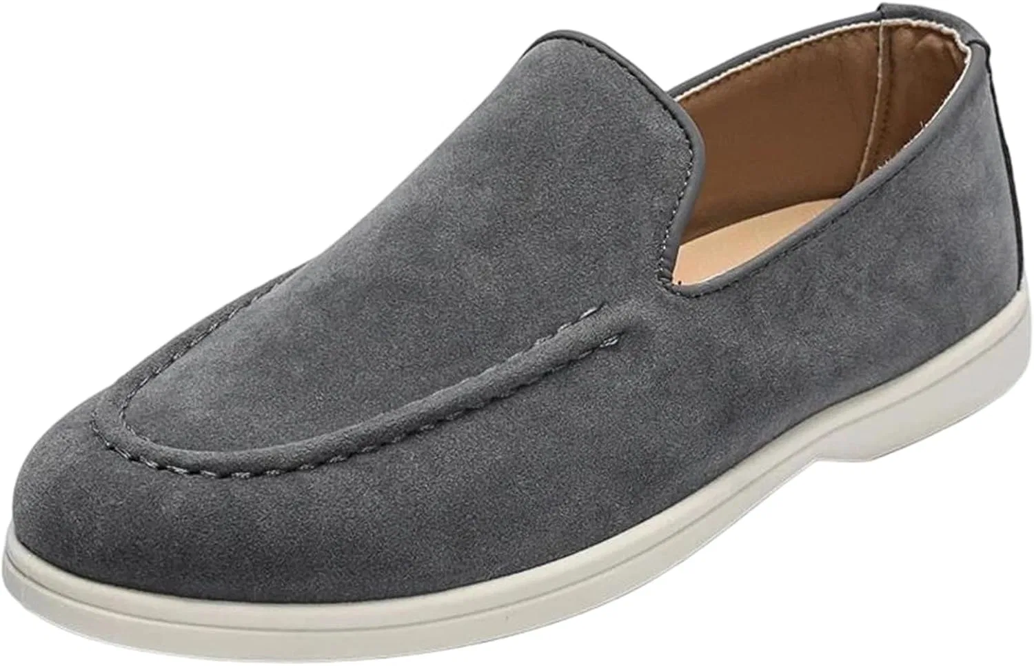 Лоферы из замши мужские, повседневные, Grey Adhdyuud