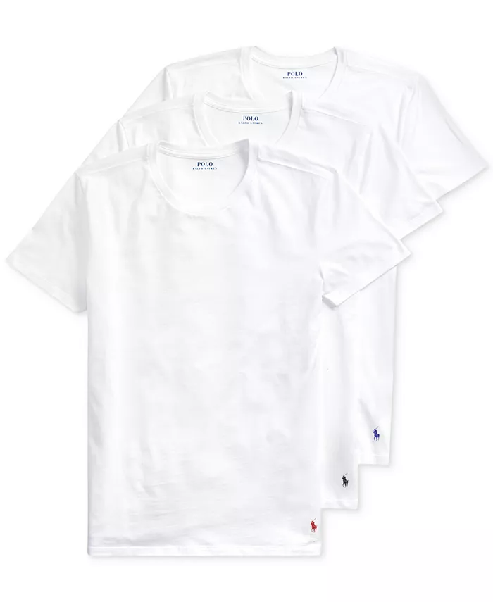 

Мужские классические хлопковые майки-борцовки Slim-Fit, 3 шт Polo Ralph Lauren, белый