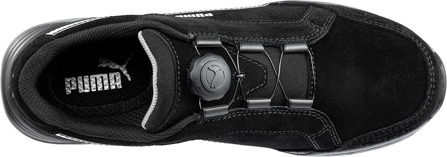 Рабочие низкие мужские ботинки Puma Safety Airtwist, защитная обувь, S3 ESD HRO SRC, защитный колпачок из стекловолокна, защита от проникновения, нескользящая подошва, термостойкие, без металлических вставок, Black Disc — фото 3