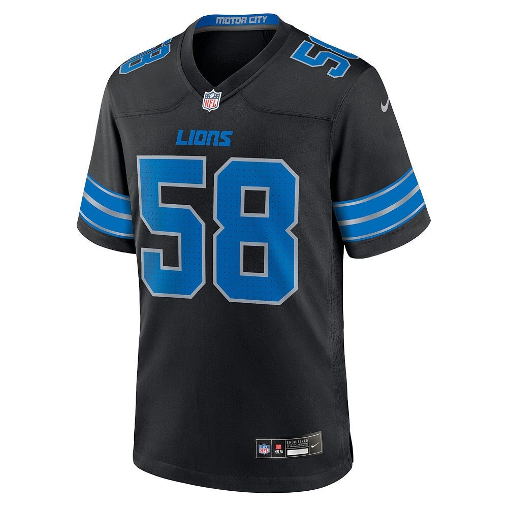 Мужская футболка Nike Penei Sewell Black Detroit Lions 2nd Alternate Game Джерси, цвет Lns Black — фото 3