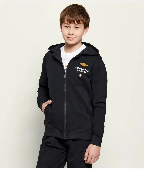 Спортивный костюм regular fit Aeronautica Militare, черный — фото 2