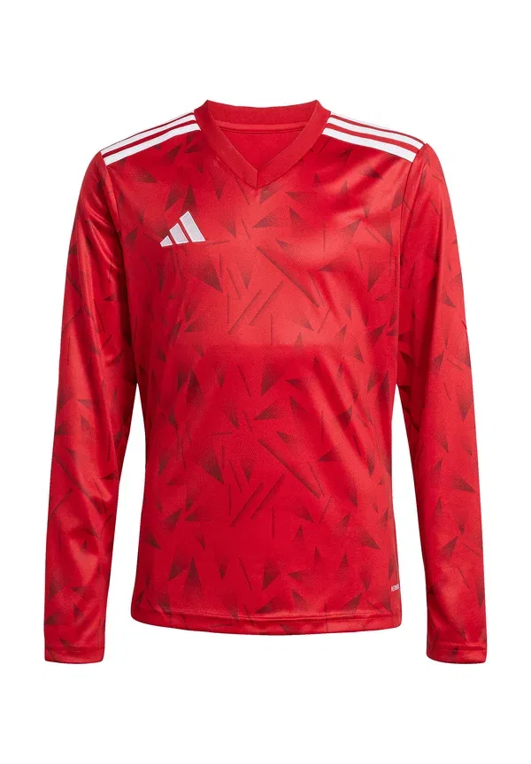 Футбольная лонгслив-топ Adidas Performance, красно-белый — фото 4