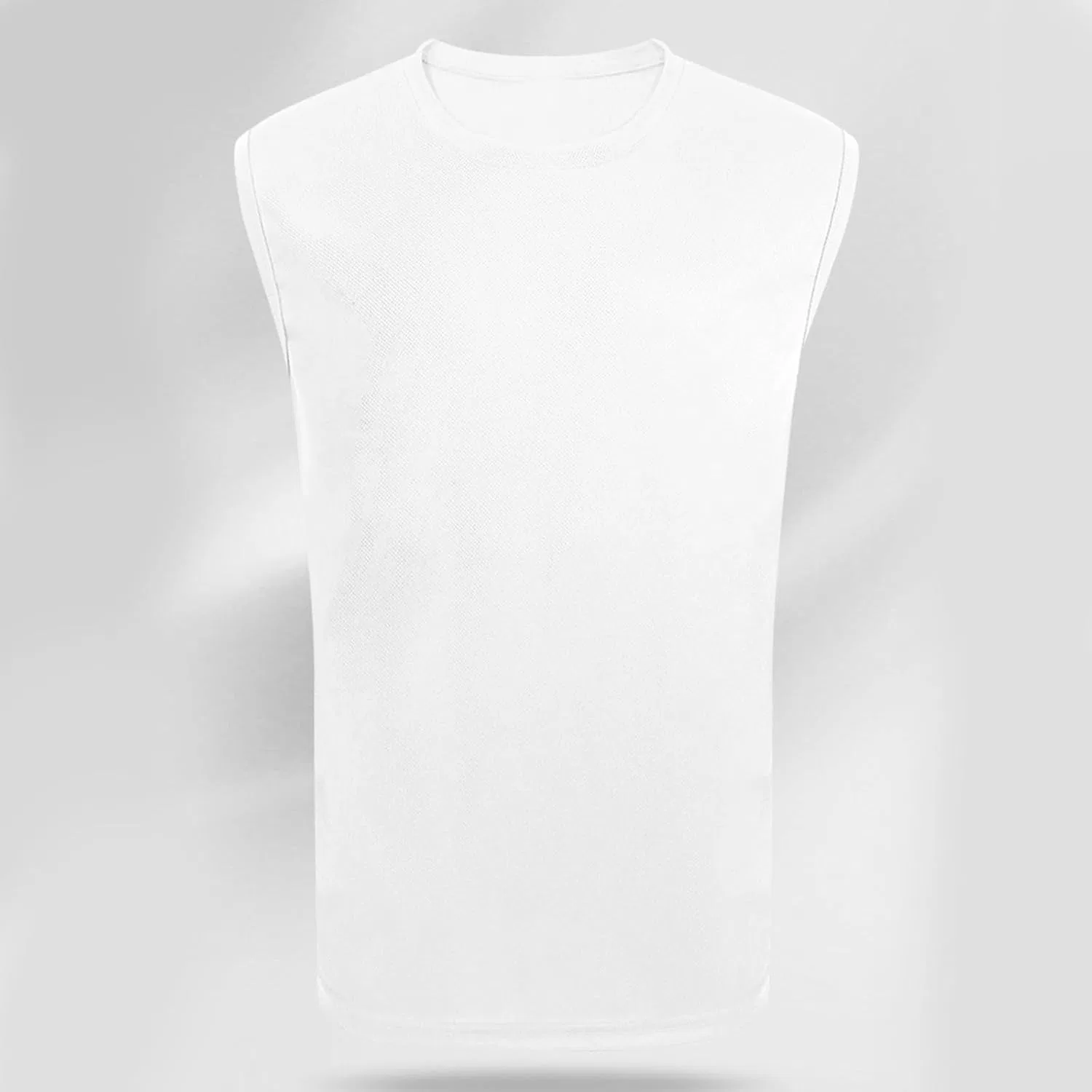 Мужской топ-майка для тренировок, Activewear, без рукавов, White — фото 3