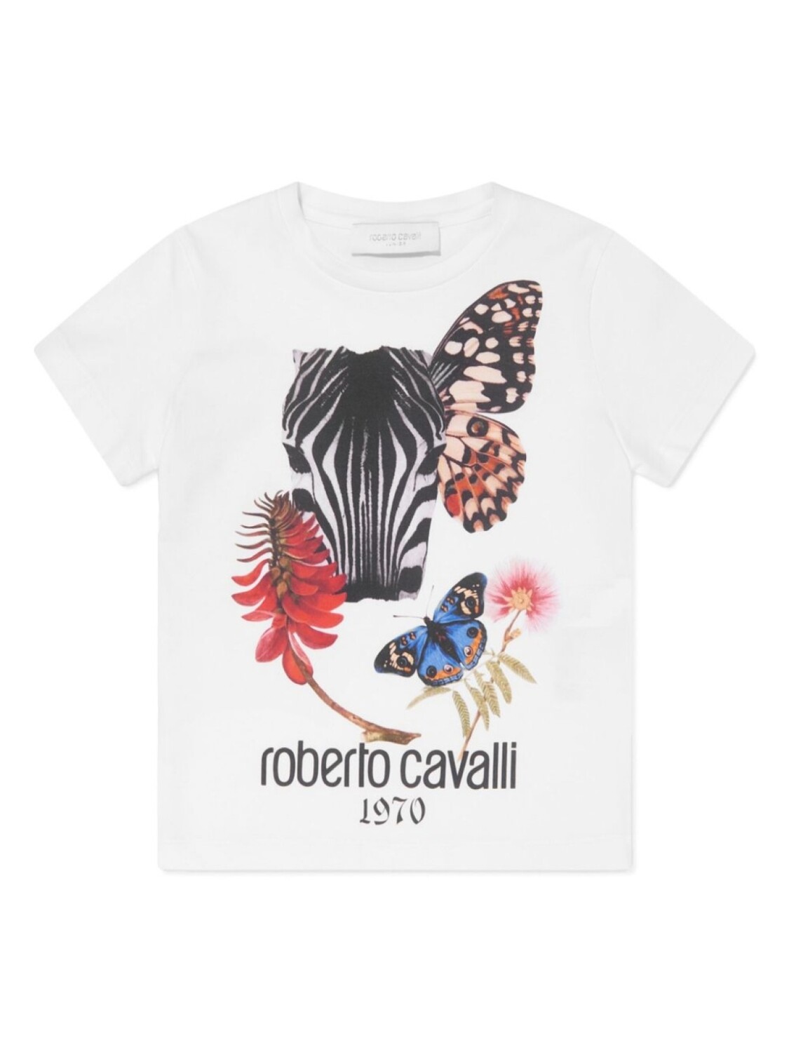 

Футболка с принтом Roberto Cavalli Junior, белый