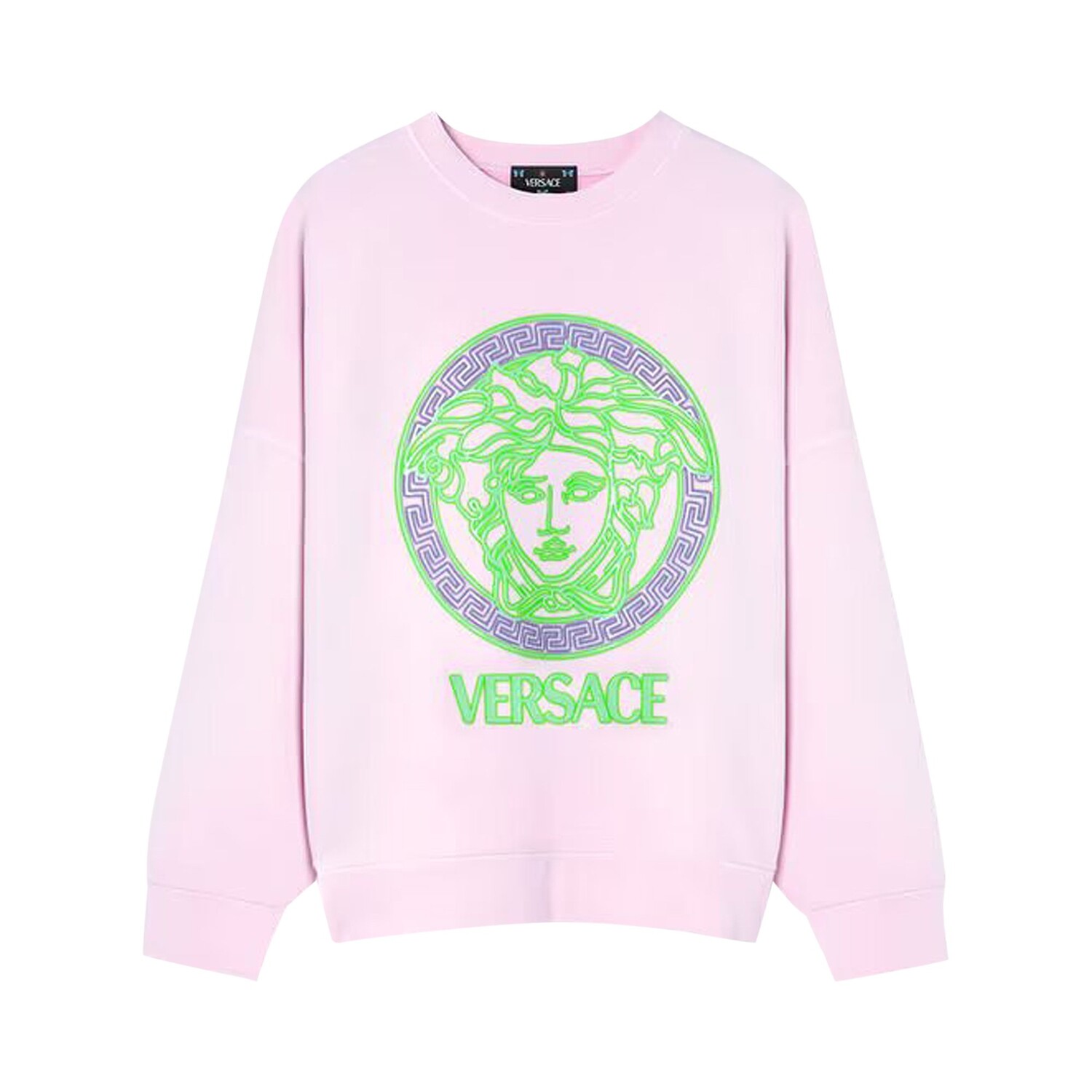 

Толстовка Versace с логотипом Baby Pink/Neon Green/Neon Lavander