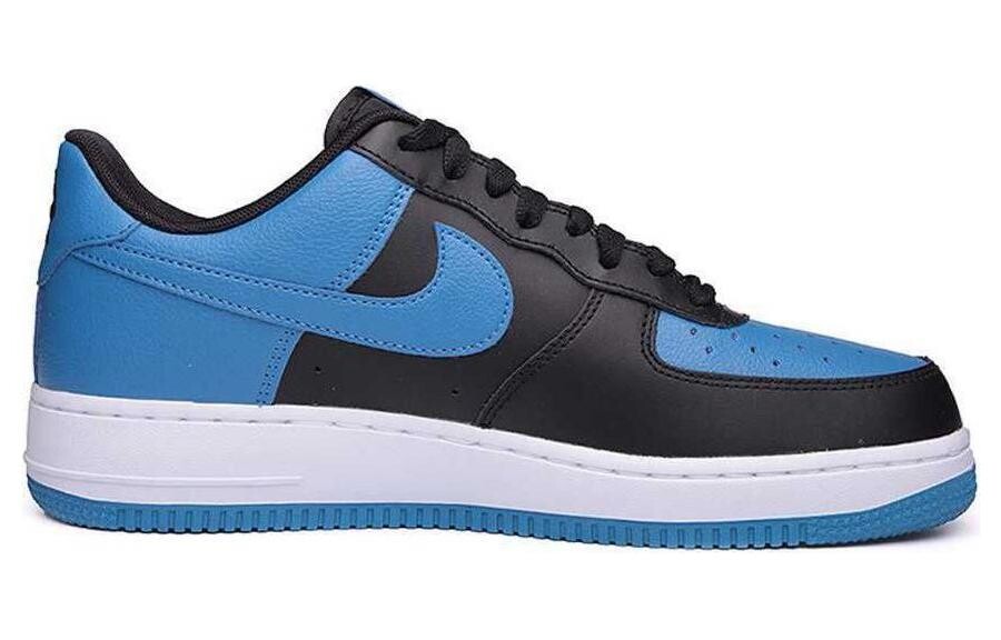 Кроссовки Nike Air Force 1 Lifestyle Shoes Unisex Low-top Blue With Black Lettering, синий — фото 2