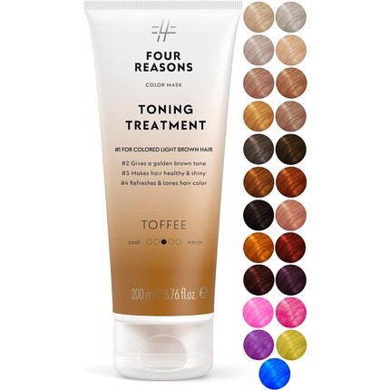 

FOUR REASONS Color Mask Toffee Toning Treatment Кондиционер для нанесения цвета, 6,76 жидких унций